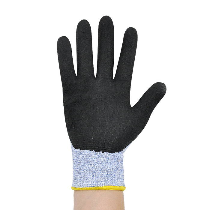 Level 5 Cut Resistant Work Gloves with Power Grip for Wood Carving Carpentry, Glass Industry and other Constructions