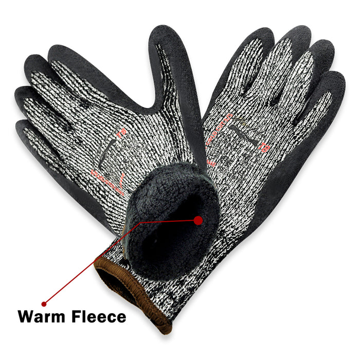 Winter Working Gloves, Cold Weather Working Gloves, Cut Resistance with Warm Fleece for Men and Women