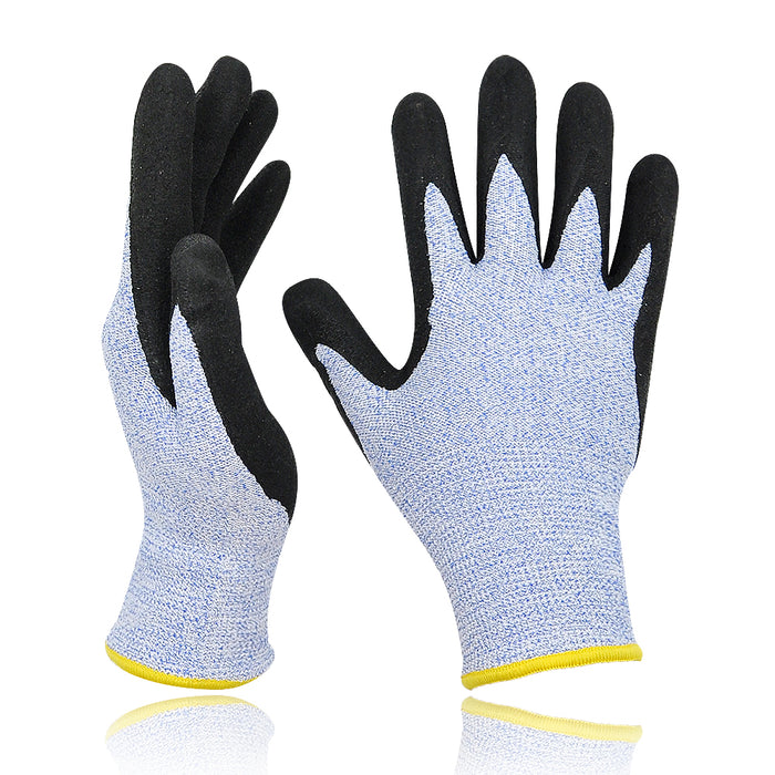 Level 5 Cut Resistant Work Gloves with Power Grip for Wood Carving